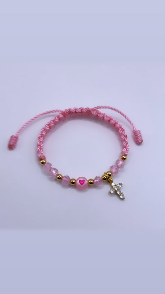 Beaded cross bracelet