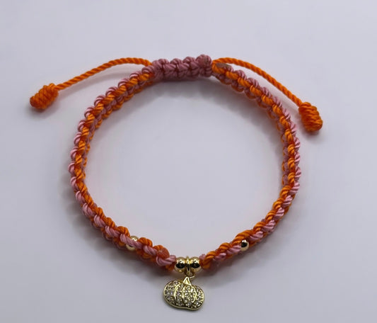 Pink pumpkin bracelet