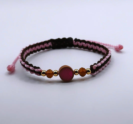 Pink concha bracelet