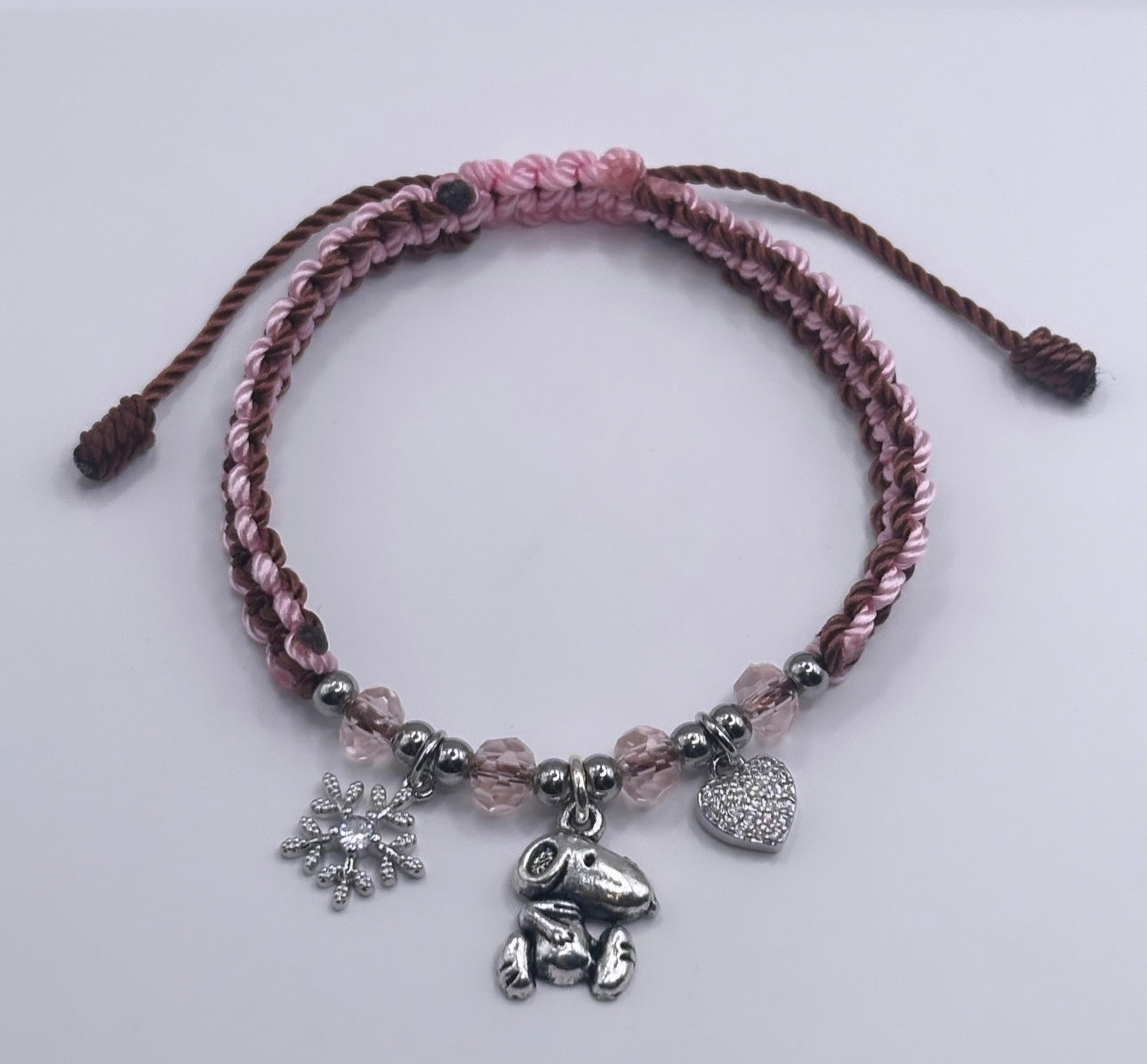 Silver snoopy pink Christmas